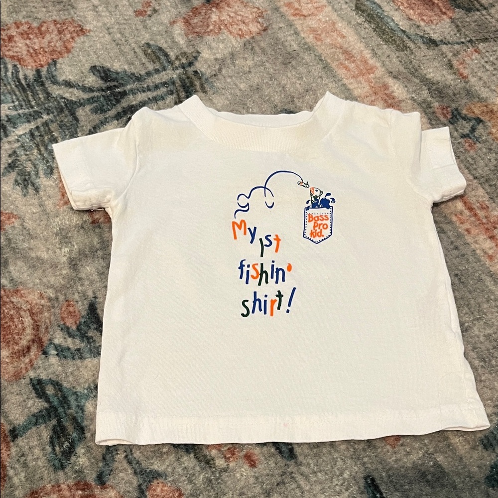 RARE Bass Pro Baby TShirt - My First Fishing Shirt 6 months